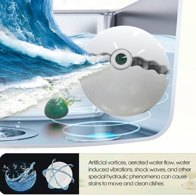 Mini Sink Dishwasher 1200mAh USB Charging IP67 High Speed Rotation