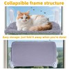YUNIQUE Cat Window Perch, Upturned Edge Bracket, Portable Wall Hammock