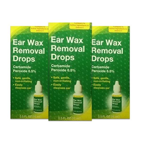 Ear Wax Removal Drops, 0.5 fl oz (Pack of 3)