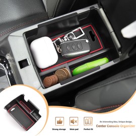 YEE PIN for Dodge Hornet Center Console Organizer Dodge Hornet GT Middle Console Storage Insert Console Tray Arm Rest Organizer for 2023 2024 2025 Dodge Hornet Accessories GT GT Plus R/T R/T Plus Red