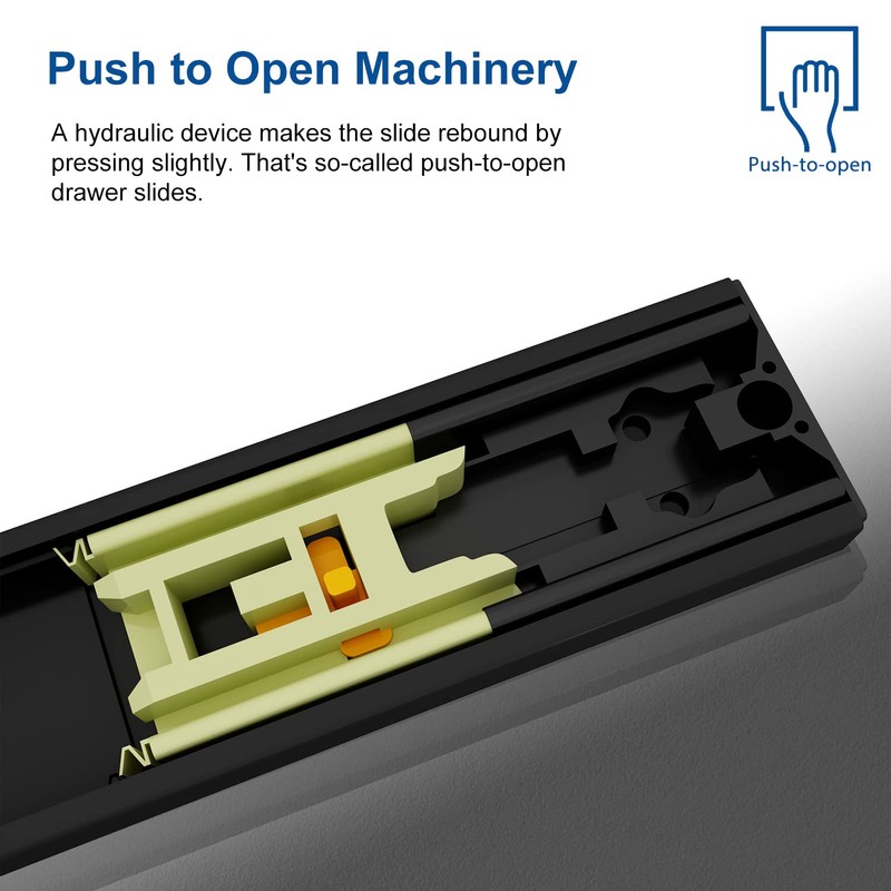 VADANIA 24" Push to Open Drawer Slide, #VF1245, 3-Fold Full