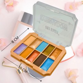 Paletas De Sombras Varios Tonos Mate Brillante 10 Colores