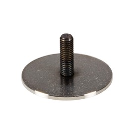 Gedotec Glass Plate Adapter Stainless Steel Glass Mounting Plate with M10 Thread for Table Legs and Table Feet Diameter 60 mm - H10752 | Matte Brushed Stainless Steel | Pack of 1 - Design Table Top