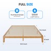 Simple Deluxe Full Size Wood Bed Frame, 12 Inch Wooden