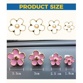 Flaconi Car Accessories, Pack of 8 Daisy Flower Car Air Freshener Clip, Car Decoration, Car Accessories Decoration, Car Accessories Interior Women, Air Outlet Fan Freshener Vent Clips, Decoration