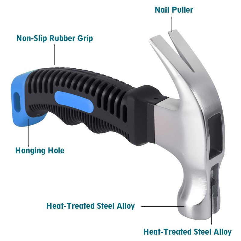 Small Claw Hammer - Mini Hammer for Women&Kids, Camping Hammer,