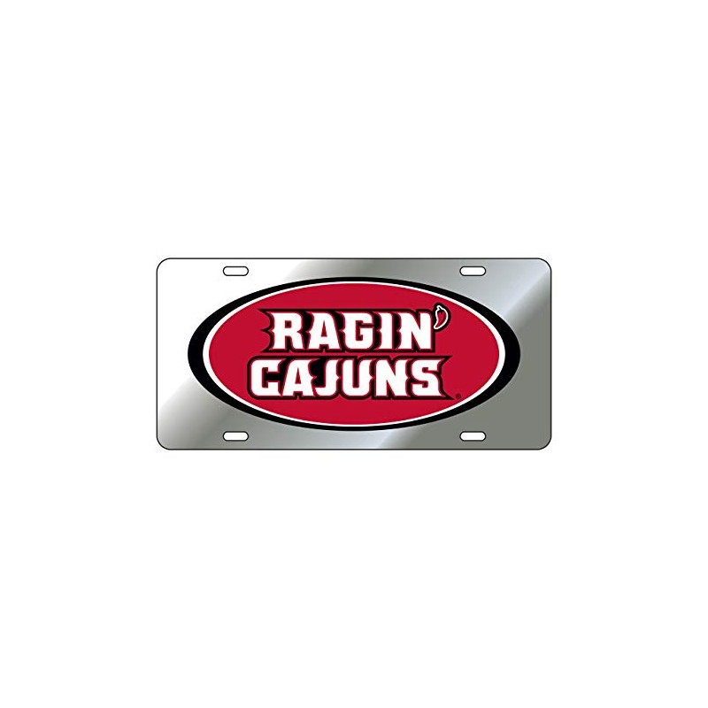 Craftique Louisiana-Lafayette Plate Frame (DOMED RAGIN CAJUNS PLATE (45022))