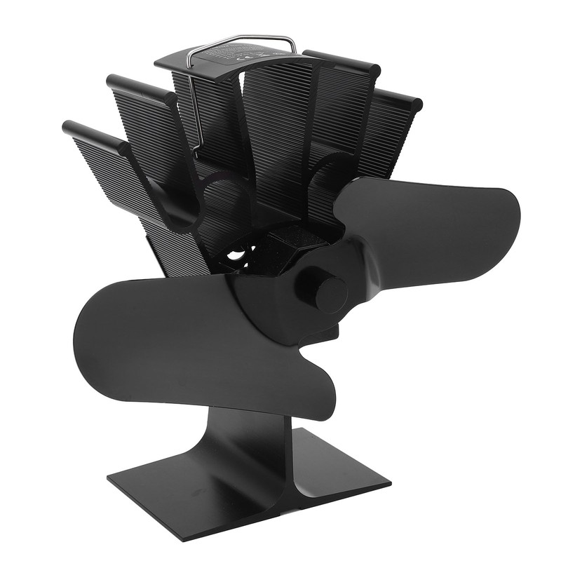 2 Blade Heat Powered Wood Fireplace Fan 1200RPM 25dB Low