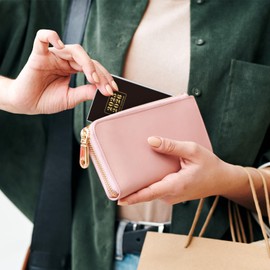 Pocket Calendar 2025-2026, Monthly Purse Planner (6.7" x 3.7") Runs from January 2025 to December 2026, Solid Black Pocket Calendar with PVC Cover for Planning, Organizing, and Office Use