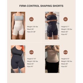 Women's Shapewear Shorts Tummy Control Underwear, Butt Lifting Thigh Slimmer Body Shaper for Under Dresses