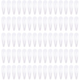 70 Pack Barrettes Women Metal 2 Inch Snap Hair Clips Accessories, Tuefuzy White Hair Barrettes, Non Slip Hair Clips for Girls, Kids, Teens, Women