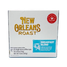 New Orleans Roast Breakfast Blend Single Serve Cups (32 Count) - Try Our Most Popular Flavors that Customers Can Not Get Enough Of - Each Single Serve Cup is Perfect for One Cup of Coffee
