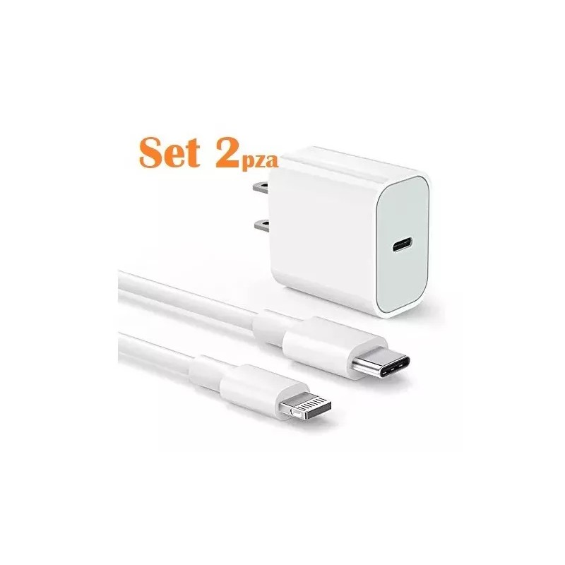 Eco R. 2 Set Combo Cargador Celular Carga Rápida Cubo