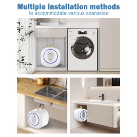 Mini Electric 4 Gallon Water Heater Tank, Instant Hot Under Sink Water Heaters 120V 1440W for Kitchen, Bathroom, Food Truck, RV, Mobile Home, Rapid Heating, Easy to Install, Wall or Floor Mounted