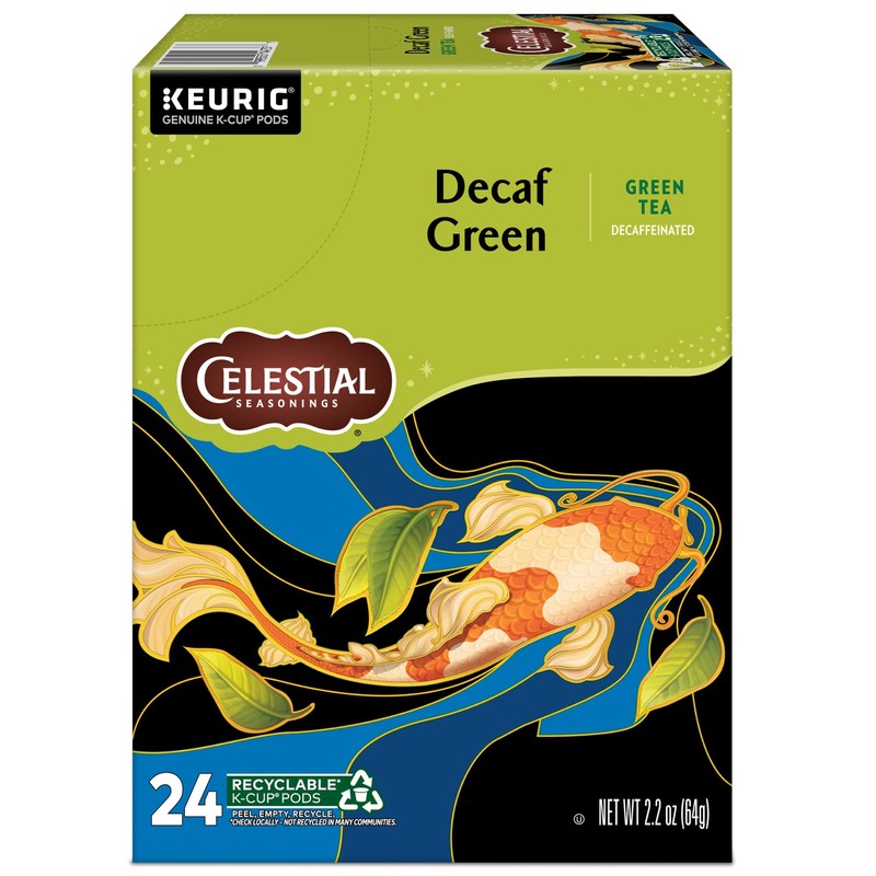 Celestial Seasonings Decaf Green Tea, Single-Serve Keurig K-Cup Pods, 96