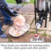 SiliFine 4pcs Turkey Hanger Hook for Barrel Smoker All Purpose