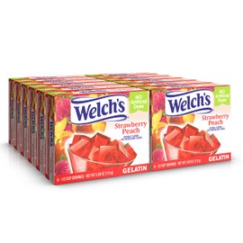Welch's Strawberry Peach Gelatin, 3.99 Oz, Pack of 12