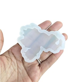 Venezuela Map Silicone Mold for Keychain Venezuela Resin Mold (Clear, Reverse)