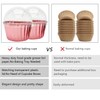 Cupcake Liners with Dome Lids 100Pack,Free-Air 3.5Oz Mini Foil Baking