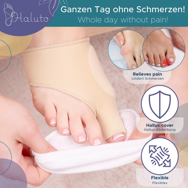 HALUTO Hallux Valgus Protection Bandage - Toe Bandage Toe Separator