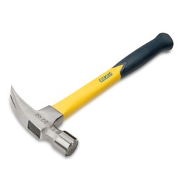 ESTWING Sure Strike Framing Hammer - 22 oz Straight Rip Claw with Fiberglass Handle & No-Slip Cushion Grip - MRF22SM