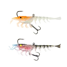 ASYHV Pre Assembled Fishing Lures for Freshwater and Saltwater, TPE Bass Lures, Soft Rubber Crab Baits for Trout and Crappie, Luminous Crab Bionic Bait (Orange+Black Red)
