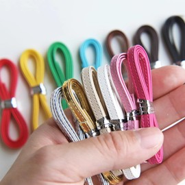 5mm/0.2" Leather Straps with Sewing Thread, Mini Doll Belt Straps, in 13 Colors, Doll Belt, Doll Sewing Craft Supplies, Pre-Cut to 46cm/18"