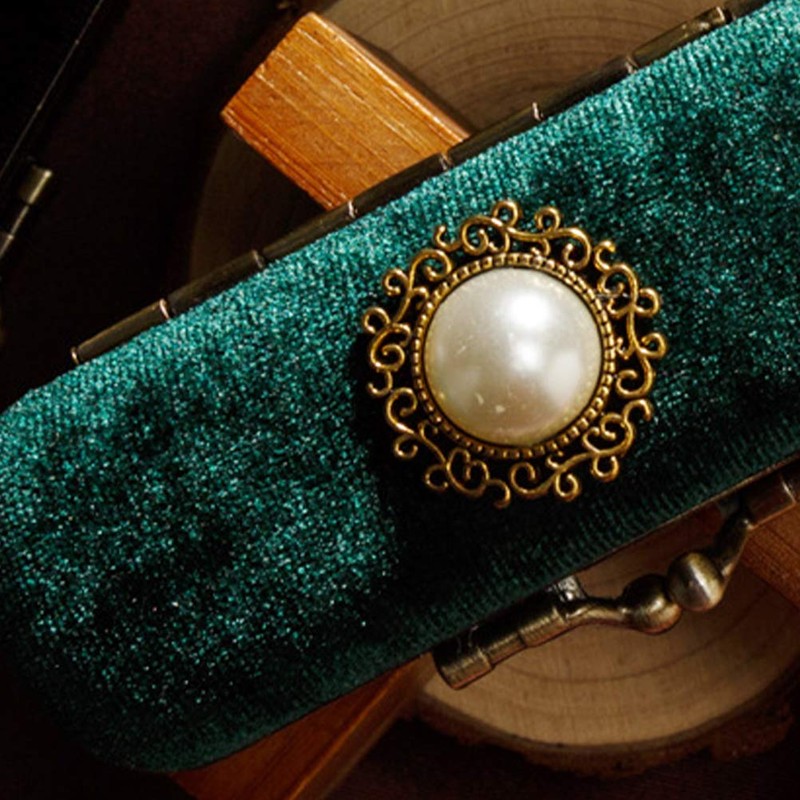 Cabilock - Caja organizadora de pintalabios de terciopelo con espejo