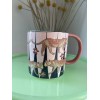 Anthropologie Leopards Maeve Mug Animals Nature Handpainted