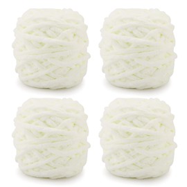 Knitting Wool Yarn 4 x 100g Multi-Colored Knitting Yarn for Crochet, Soft Chunky Yarn for Yarn Projects Making Plush Balls Handmade Bags Sweaters Shoes Hats Sweaters Blankets Scarves