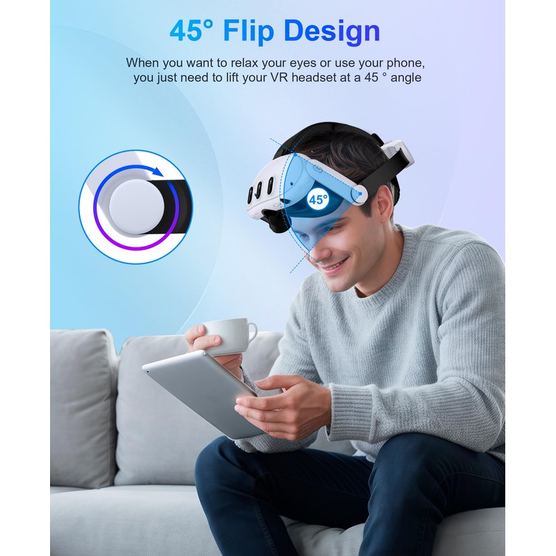 Upgraded Headstrap for Meta Quest 3/ Quest 3S/ Quest 2,Comfort