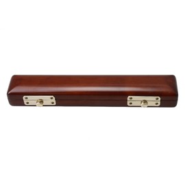 25.5x4.6x3cm Wooden Flute Head Joint Case Wooden Storage Box Flute Mouthpiece Accessories Amber Color