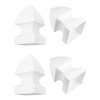 QWORK 4 Pack 5" Vinyl Fence Post Cap in Gothic