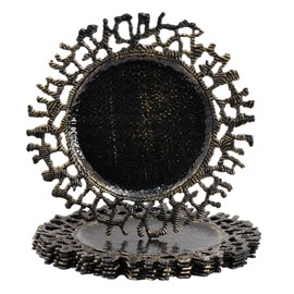 MAONAME 13" Black Charger Plates Set of 6, Round Charger for Dinner Plates, Plastic Plate Chargers, Table Chargers for Wedding, Tabletop Decor,