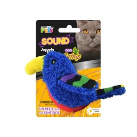 Fancy Pets Juguete para Gatos Sound Loro Azul Adicionado con Catnip