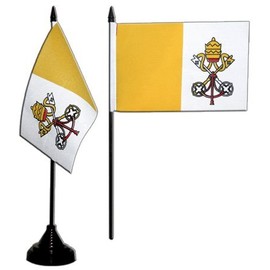 Flaggenfritze Vatican Table Flag + Free Sticker