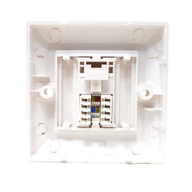 MainCore 1 Port CAT5e RJ45 Faceplate Wallplate Wall Outlet LAN with Keystones Jacks (available in Single, Double, Quad & Port) (1 PORT)