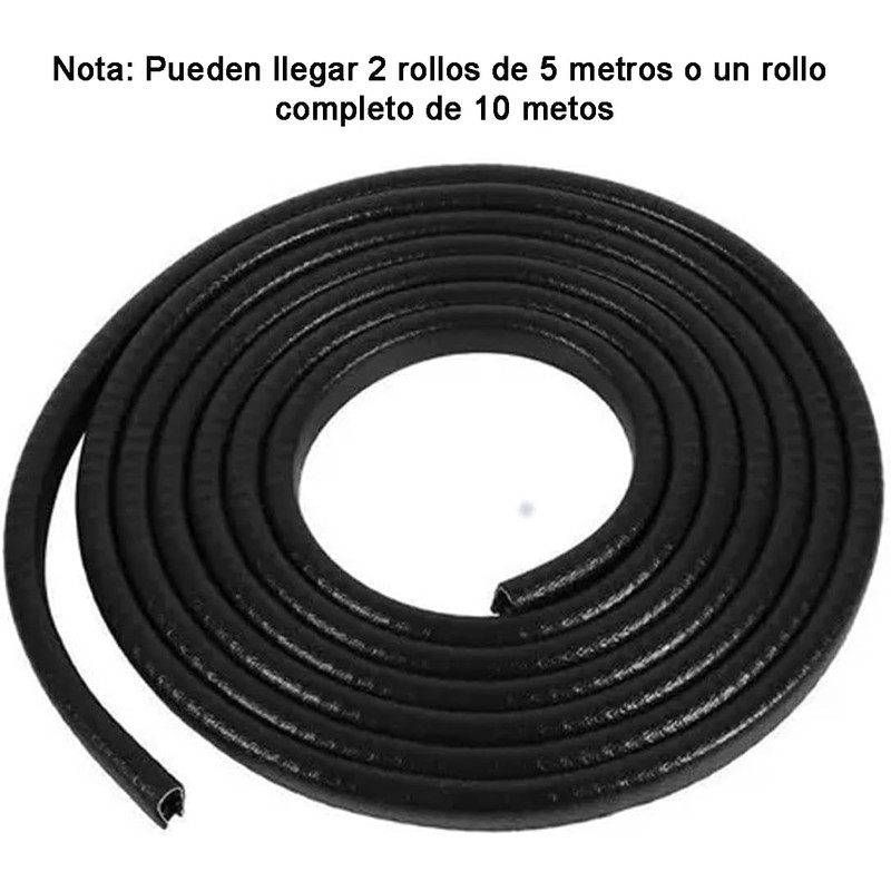 Protector Borde Puerta Auto Sello Hule Moldura Antirrayas Universal 10m