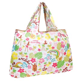 allydrew Bolsa grande plegable de nailon reutilizable para comestibles, diversión hawaiana