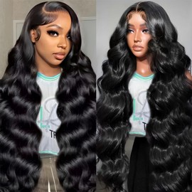 13x6 Body Wave Lace Front Wigs Human Hair 28 Inch HD Transparent Lace Front Wig Pre Plucked with Baby Hair Frontal Glueless Wigs Human Hair Body Wave for Women Natural Color Free Part