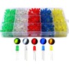 CESFONJER 500pcs x 5mm Light Emitting Diode, Diffused 2pin Round