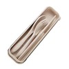 Juego de Utensilios de Viaje, Cubiertos de Paja de Trigo,