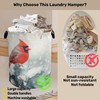 Red Cardinal Foldable Laundry Hamper - Waterproof Fabric Storage Basket