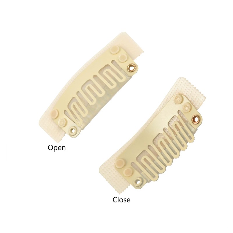 YTBYT 6 Pcs Stickable Wig Clips U-Shape Snap Clip 32mm