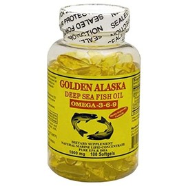 Golden Alaska Deep Sea Omega-3-6-9 Fish Oil 1000mg 100 Softgels