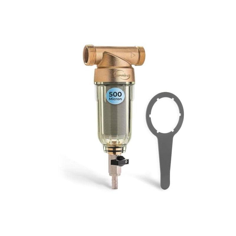 iSpring WSP-500 Filtro de agua reutilizable de sedimentos para toda