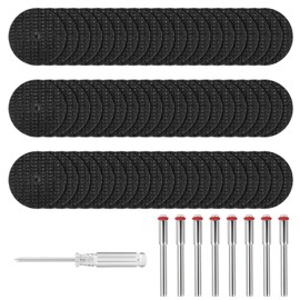 flintronic Cutting Discs for Dremel, 60 Pieces Resin Circular Saw Blades, 8 SC Spindles, 1 Screwdriver, 32mm Double Mesh Cutting Disc Accessories for Electric Mini Grinders
