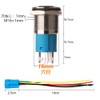 Kiligen 12V-24V/5A 16mm Pre-Wired Momentary Speaker Horn Push Button Waterproof