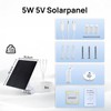 ECO-WORTHY 5W Solar Panel for Outdoor Surveillance Camera, 5V BC