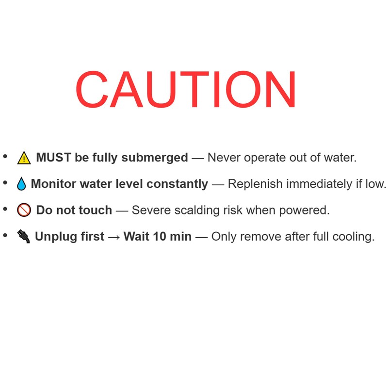 AQUANEAT Aquarium Heater, 25W Fish Tank Heater, Adjustable Submersible Water